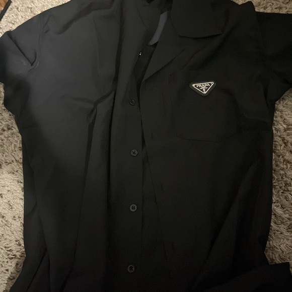 Prada Black Casual Button Down Shirt